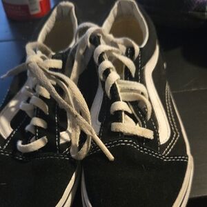 Kids Black and White Vans Used